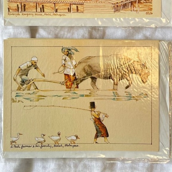 Hand Drawn Malaysian Greeting Card - Podi Farmer - Picture 8 of 8